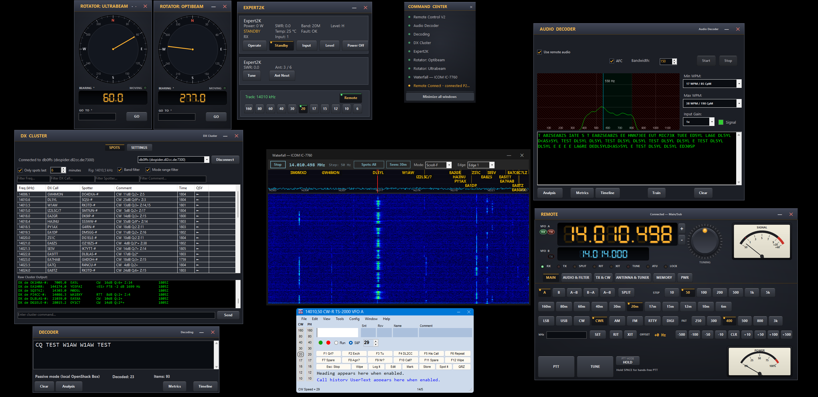 Complete OpenShack Remote screen