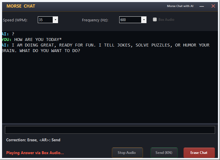 AI Chat window