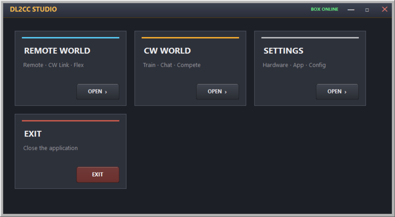 OpenShack main dashboard