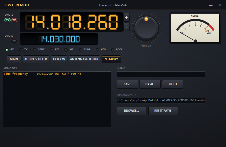 Remote
              Control audio filter