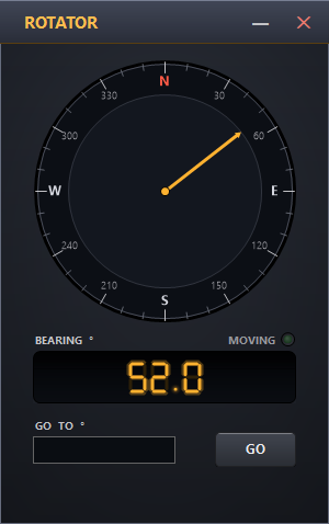 Rotator compass window