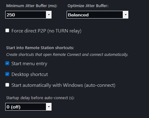 OpenShack settings for automatic Windows startup and startup delay