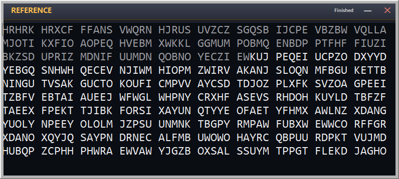 TX reference text selection